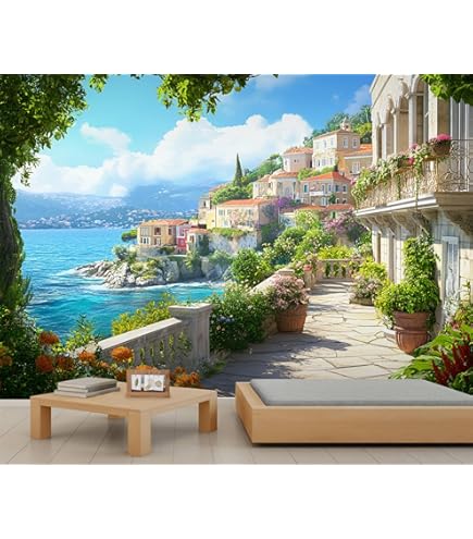 Amazon.com: wall26 - Scenic Tuscany Landscape with Rolling Hills